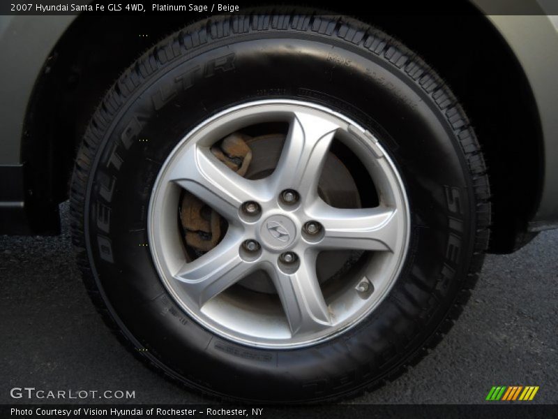 Platinum Sage / Beige 2007 Hyundai Santa Fe GLS 4WD
