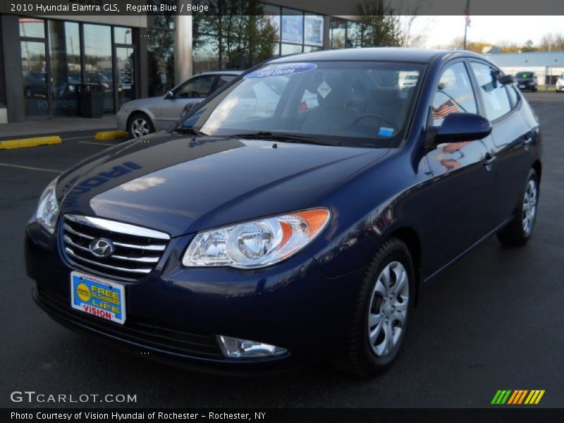 Regatta Blue / Beige 2010 Hyundai Elantra GLS