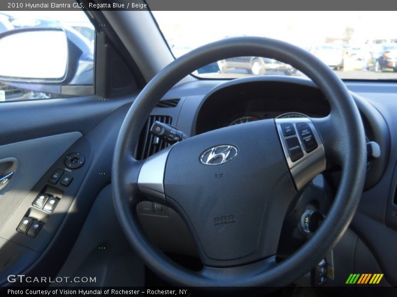 Regatta Blue / Beige 2010 Hyundai Elantra GLS