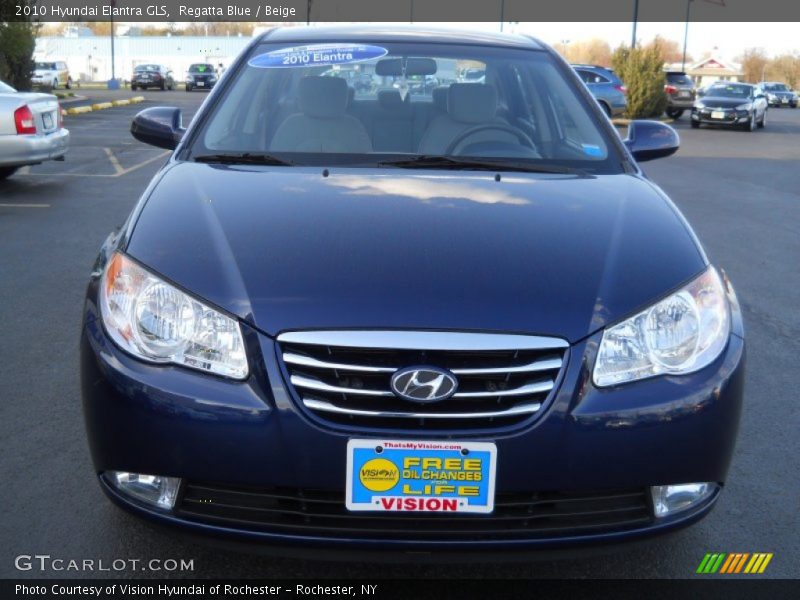 Regatta Blue / Beige 2010 Hyundai Elantra GLS