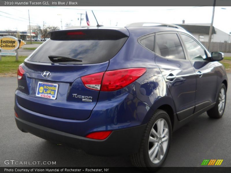 Iris Blue / Black 2010 Hyundai Tucson GLS