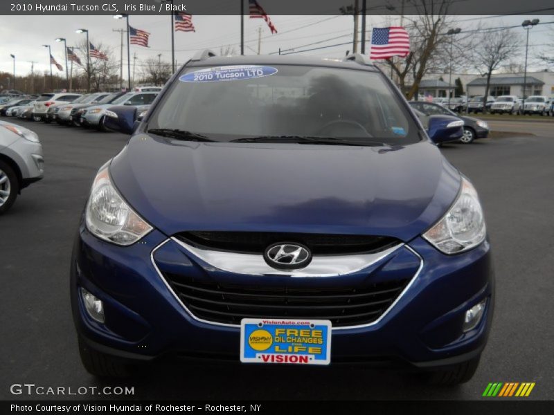 Iris Blue / Black 2010 Hyundai Tucson GLS