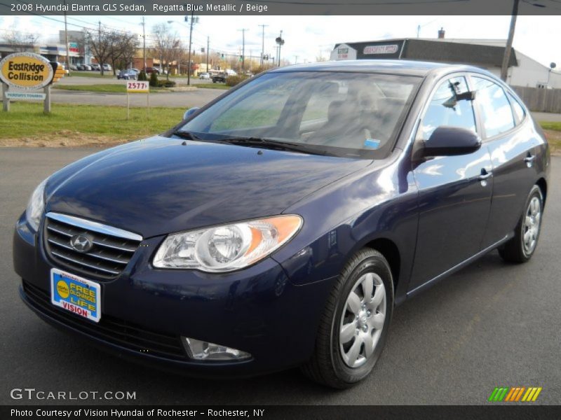 Regatta Blue Metallic / Beige 2008 Hyundai Elantra GLS Sedan