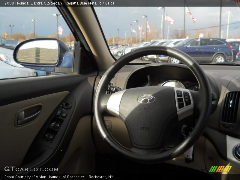 Regatta Blue Metallic / Beige 2008 Hyundai Elantra GLS Sedan