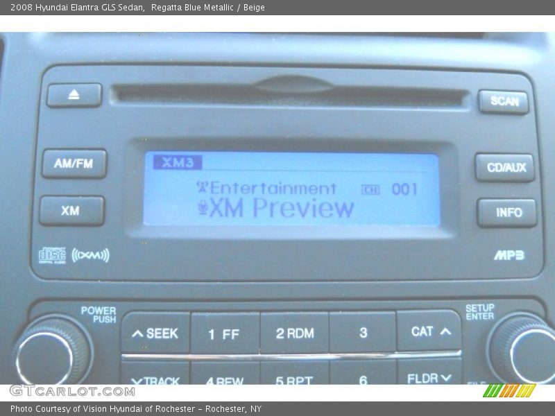 Regatta Blue Metallic / Beige 2008 Hyundai Elantra GLS Sedan