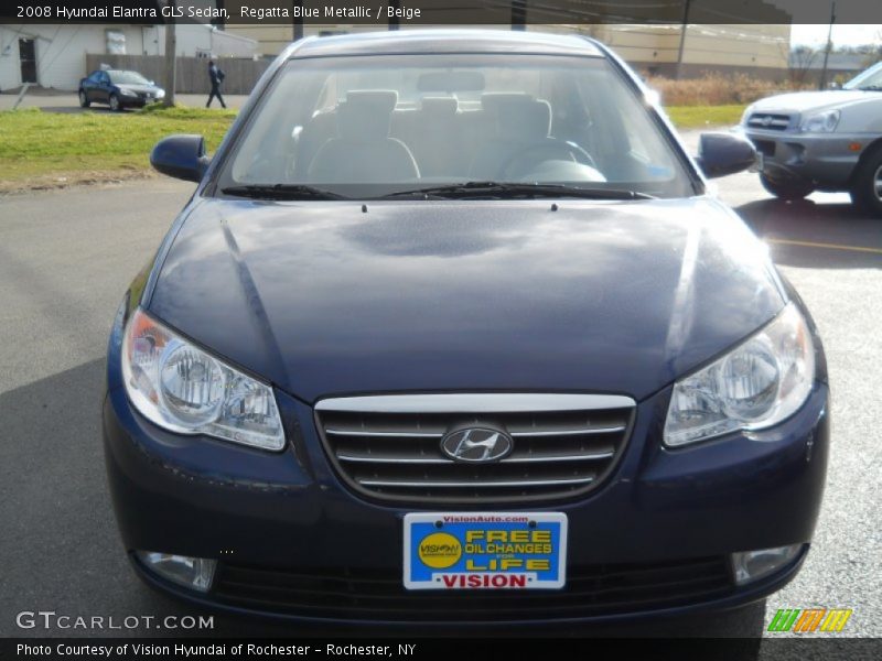Regatta Blue Metallic / Beige 2008 Hyundai Elantra GLS Sedan
