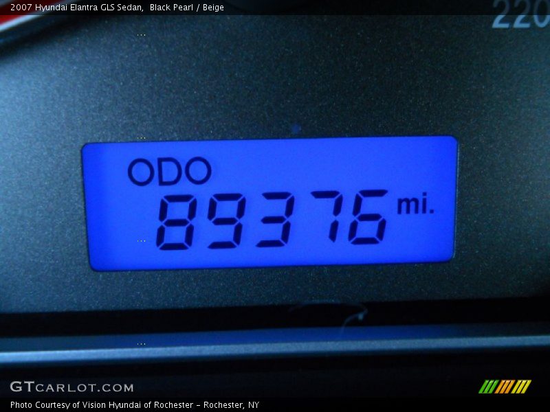 Black Pearl / Beige 2007 Hyundai Elantra GLS Sedan
