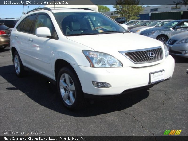 Crystal White / Light Gray 2008 Lexus RX 350