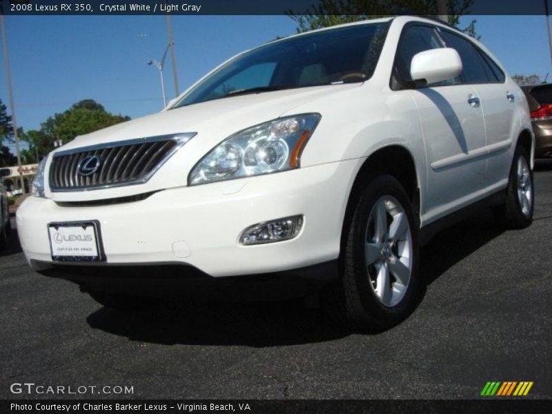 Crystal White / Light Gray 2008 Lexus RX 350