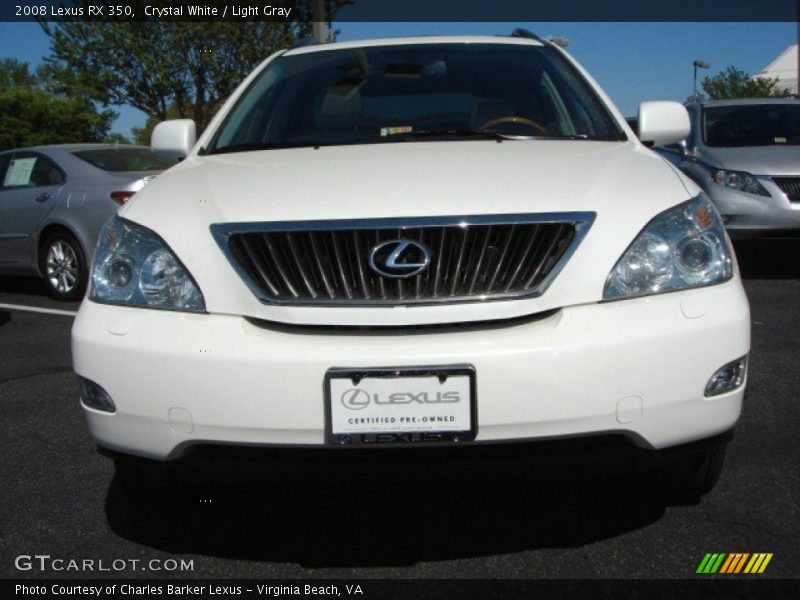 Crystal White / Light Gray 2008 Lexus RX 350