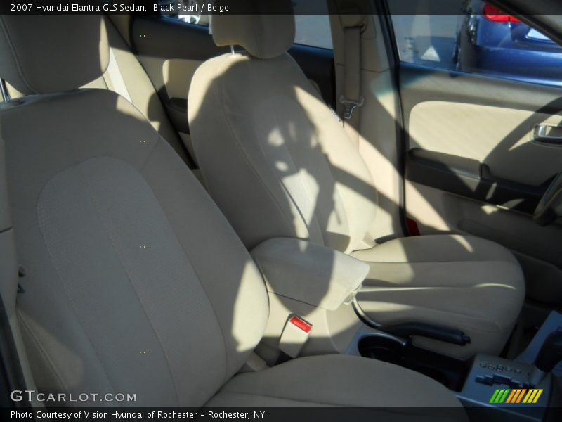 Black Pearl / Beige 2007 Hyundai Elantra GLS Sedan