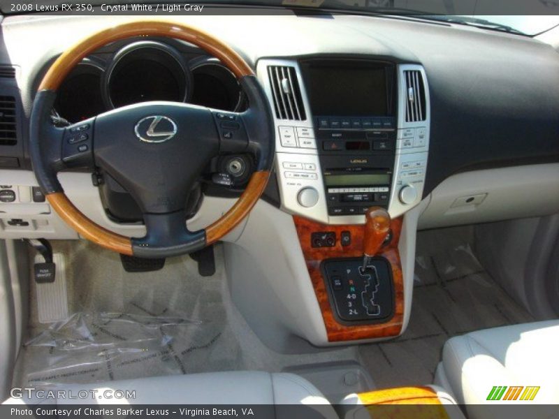 Crystal White / Light Gray 2008 Lexus RX 350