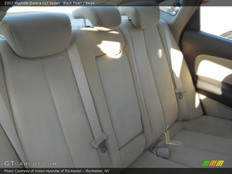 Black Pearl / Beige 2007 Hyundai Elantra GLS Sedan
