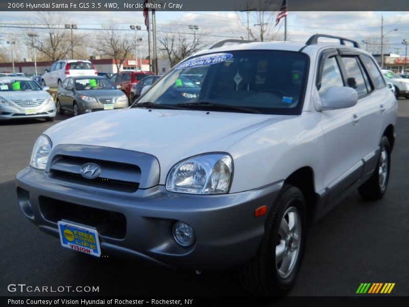 Nordic White / Gray 2006 Hyundai Santa Fe GLS 3.5 4WD