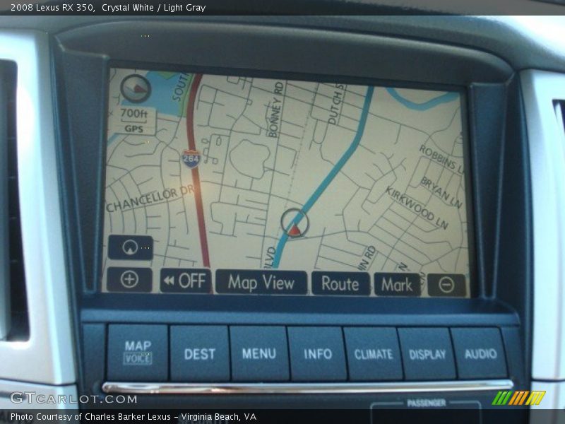 Crystal White / Light Gray 2008 Lexus RX 350