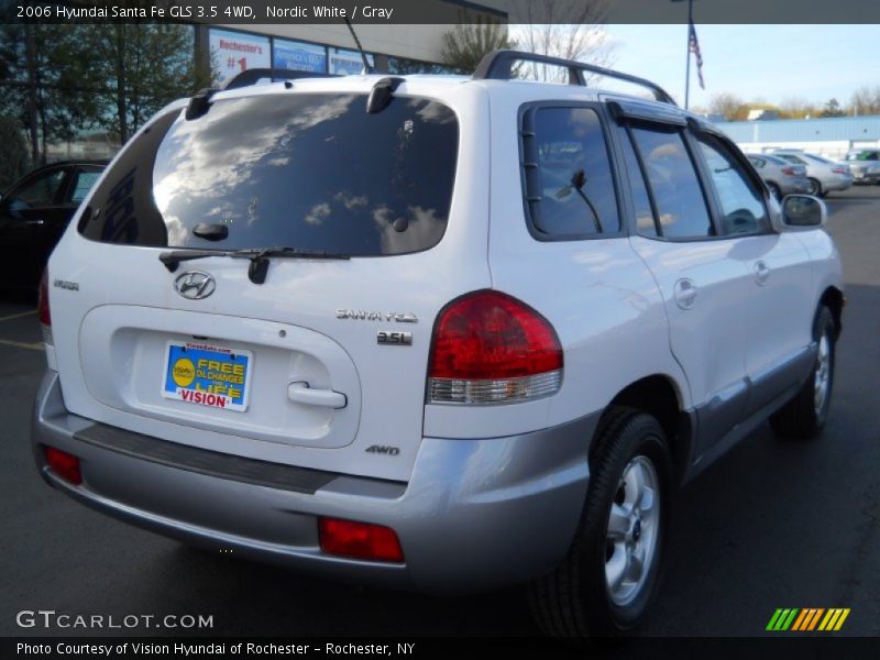 Nordic White / Gray 2006 Hyundai Santa Fe GLS 3.5 4WD
