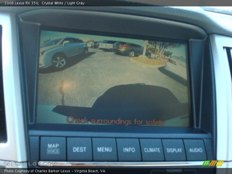 Crystal White / Light Gray 2008 Lexus RX 350
