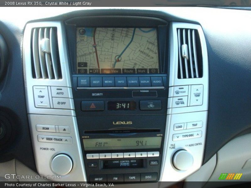 Crystal White / Light Gray 2008 Lexus RX 350