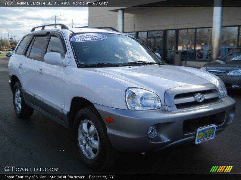 Nordic White / Gray 2006 Hyundai Santa Fe GLS 3.5 4WD