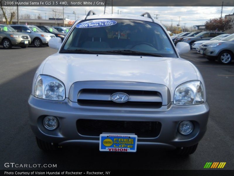 Nordic White / Gray 2006 Hyundai Santa Fe GLS 3.5 4WD