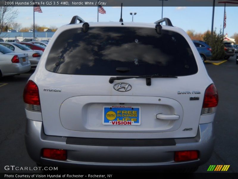 Nordic White / Gray 2006 Hyundai Santa Fe GLS 3.5 4WD