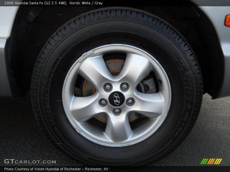 Nordic White / Gray 2006 Hyundai Santa Fe GLS 3.5 4WD