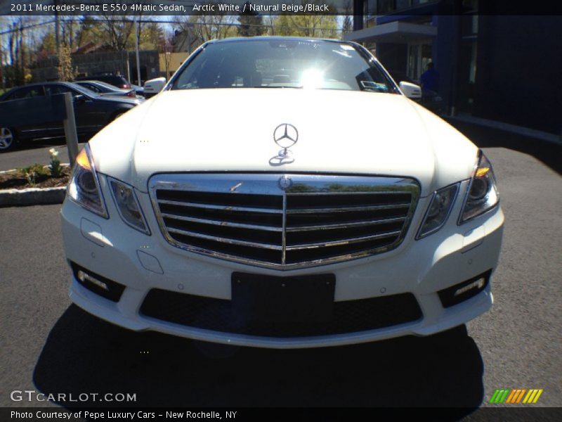 Arctic White / Natural Beige/Black 2011 Mercedes-Benz E 550 4Matic Sedan