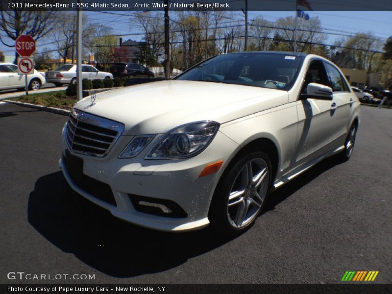 Arctic White / Natural Beige/Black 2011 Mercedes-Benz E 550 4Matic Sedan