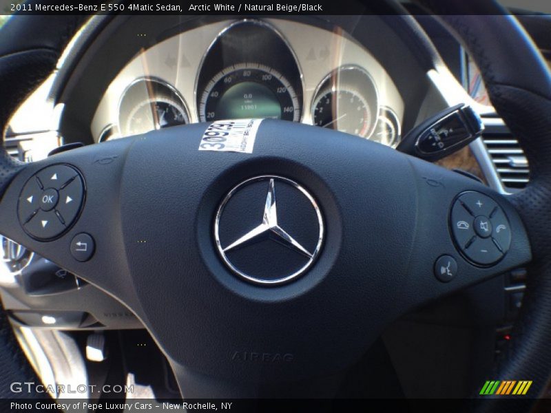 Arctic White / Natural Beige/Black 2011 Mercedes-Benz E 550 4Matic Sedan