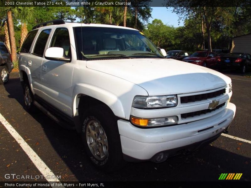 Summit White / Gray/Dark Charcoal 2003 Chevrolet Tahoe Z71 4x4
