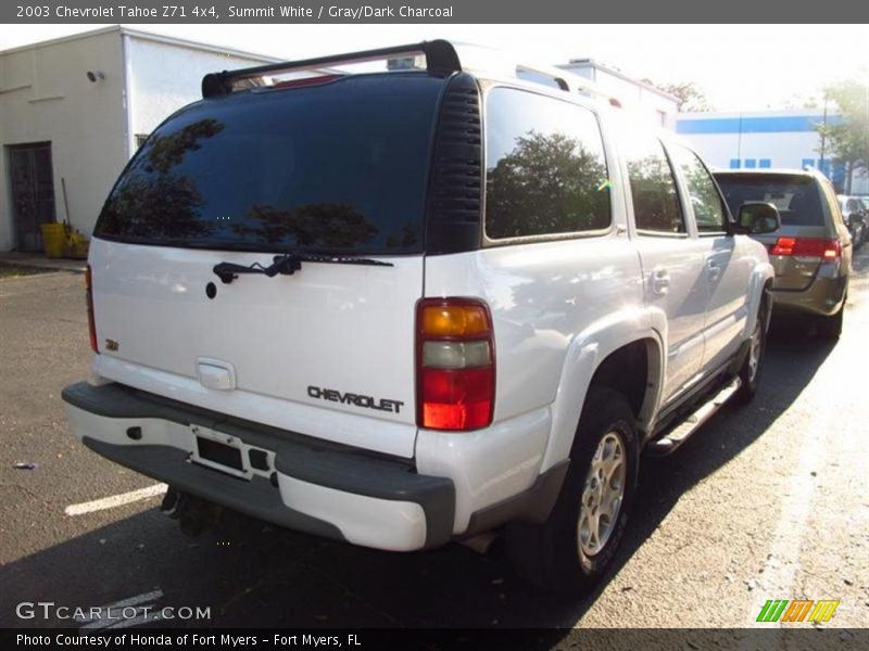 Summit White / Gray/Dark Charcoal 2003 Chevrolet Tahoe Z71 4x4