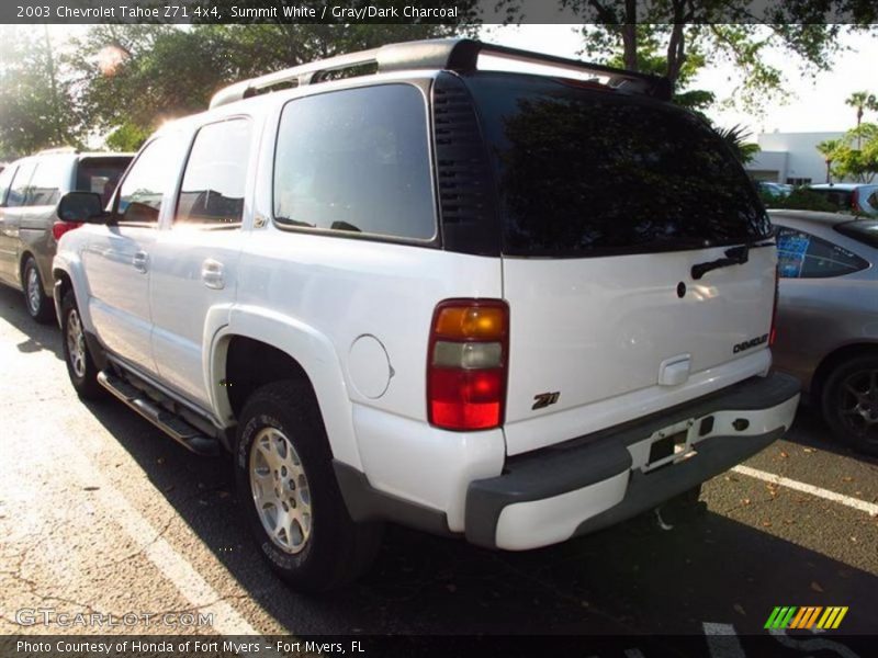 Summit White / Gray/Dark Charcoal 2003 Chevrolet Tahoe Z71 4x4