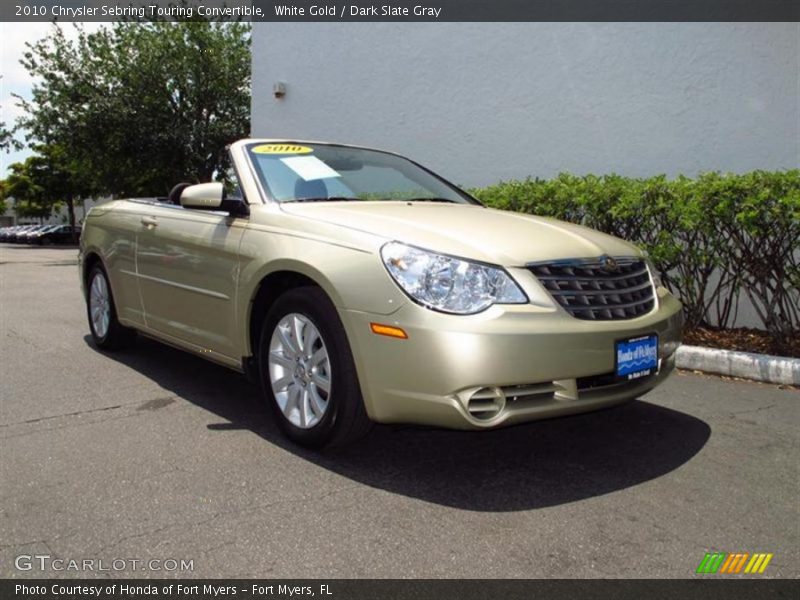 White Gold / Dark Slate Gray 2010 Chrysler Sebring Touring Convertible