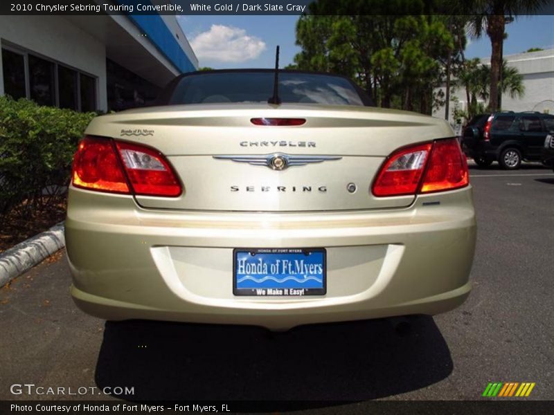 White Gold / Dark Slate Gray 2010 Chrysler Sebring Touring Convertible