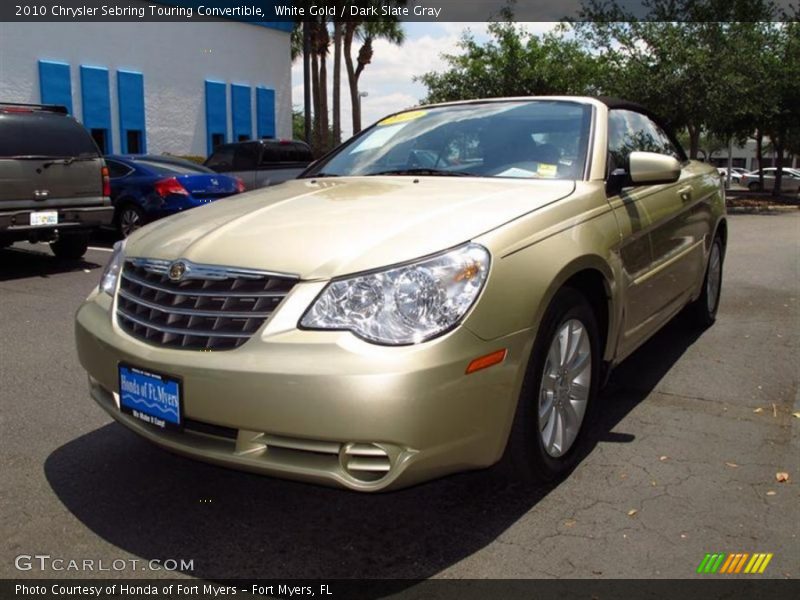 White Gold / Dark Slate Gray 2010 Chrysler Sebring Touring Convertible