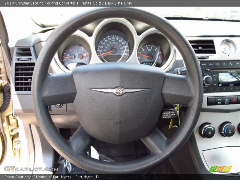White Gold / Dark Slate Gray 2010 Chrysler Sebring Touring Convertible