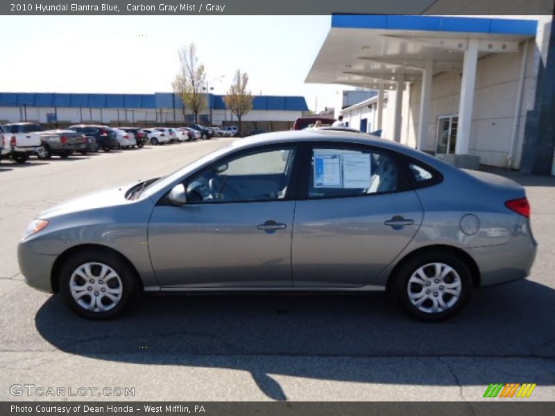 Carbon Gray Mist / Gray 2010 Hyundai Elantra Blue