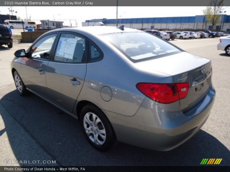 Carbon Gray Mist / Gray 2010 Hyundai Elantra Blue