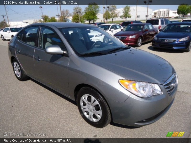 Carbon Gray Mist / Gray 2010 Hyundai Elantra Blue
