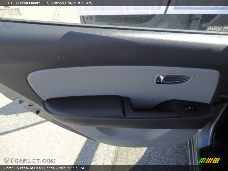Carbon Gray Mist / Gray 2010 Hyundai Elantra Blue
