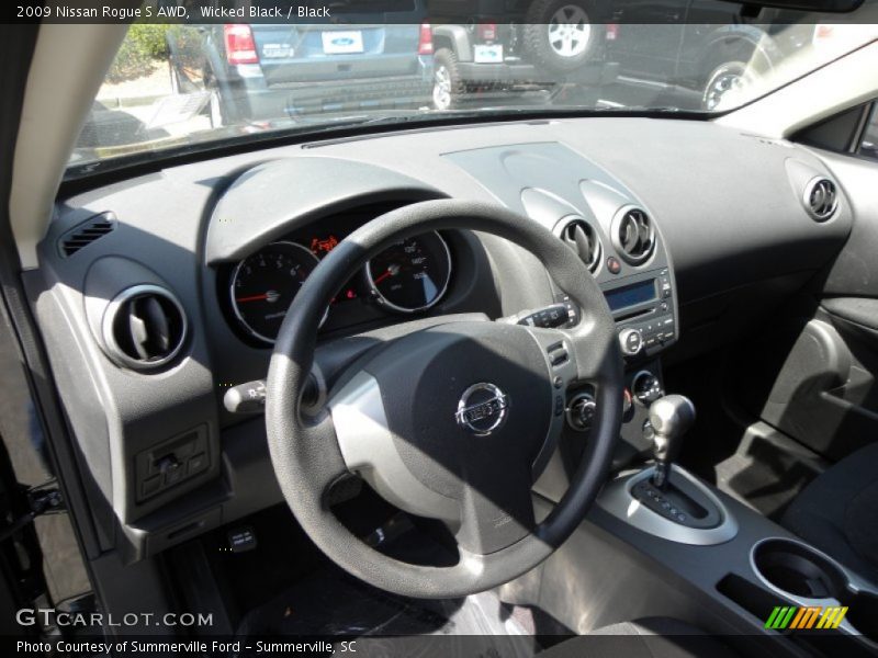 Wicked Black / Black 2009 Nissan Rogue S AWD