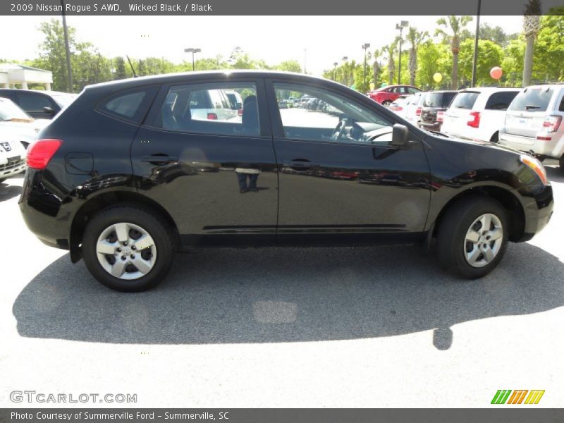 Wicked Black / Black 2009 Nissan Rogue S AWD