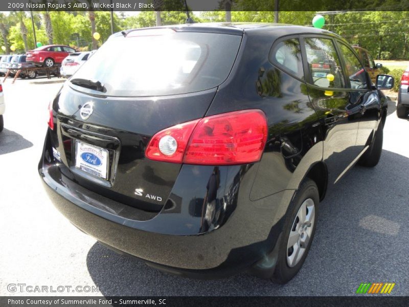 Wicked Black / Black 2009 Nissan Rogue S AWD