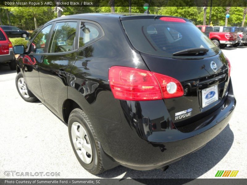 Wicked Black / Black 2009 Nissan Rogue S AWD