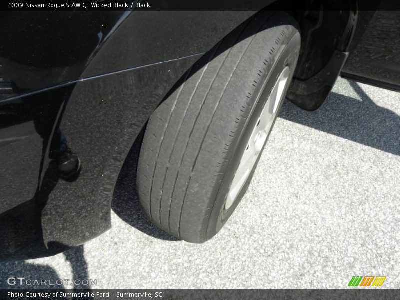 Wicked Black / Black 2009 Nissan Rogue S AWD