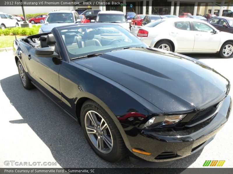 Black / Charcoal Black 2012 Ford Mustang V6 Premium Convertible
