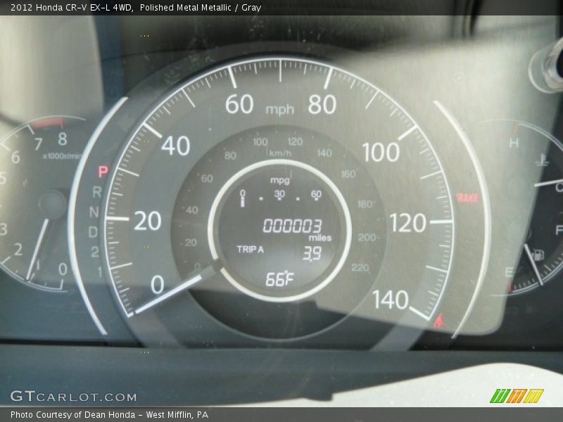 Polished Metal Metallic / Gray 2012 Honda CR-V EX-L 4WD