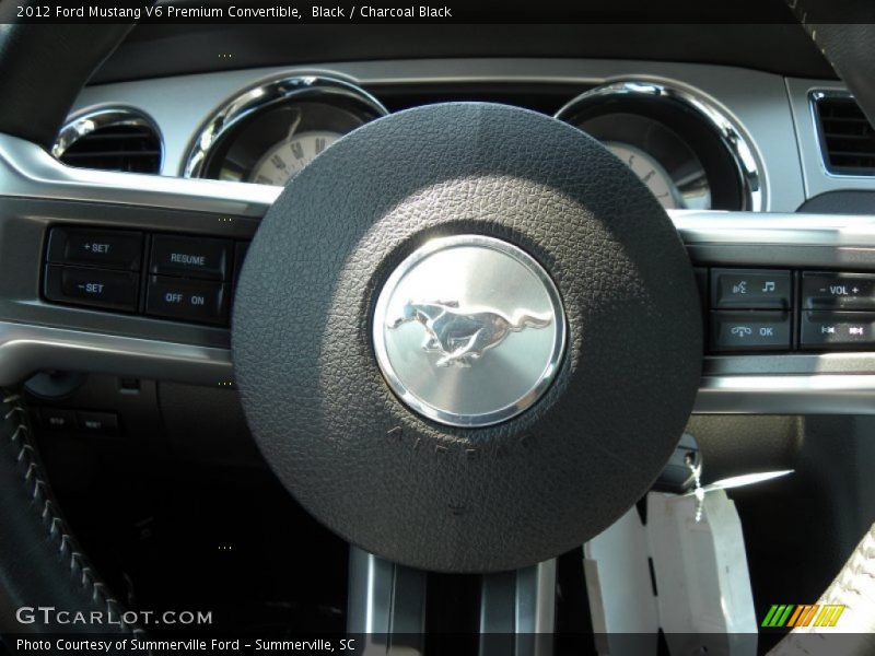 Black / Charcoal Black 2012 Ford Mustang V6 Premium Convertible