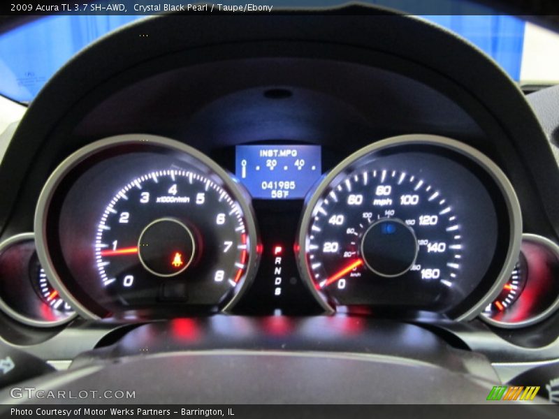 Crystal Black Pearl / Taupe/Ebony 2009 Acura TL 3.7 SH-AWD