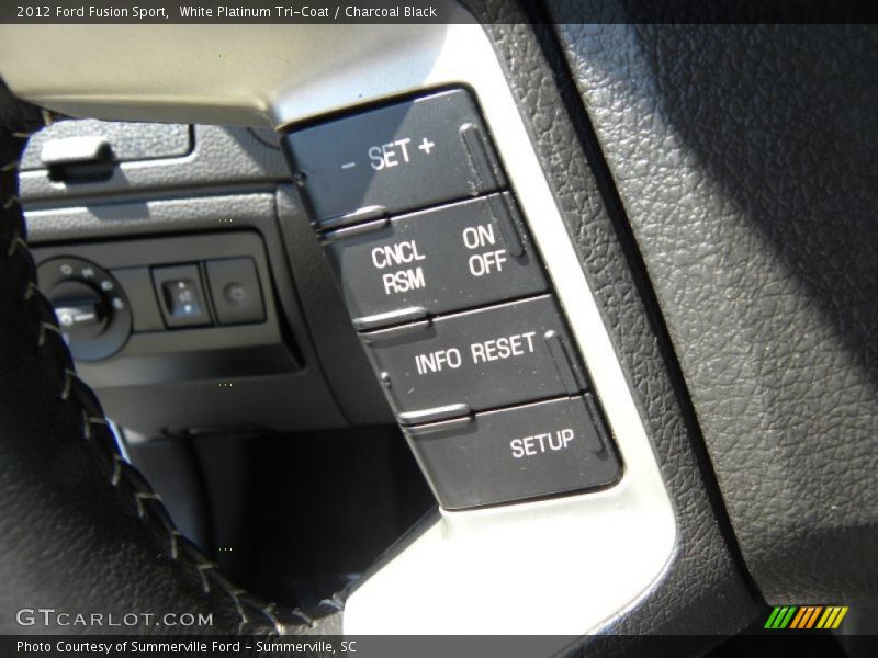 White Platinum Tri-Coat / Charcoal Black 2012 Ford Fusion Sport